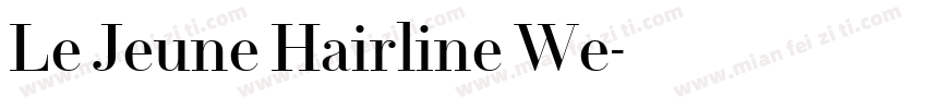 Le Jeune Hairline We字体转换